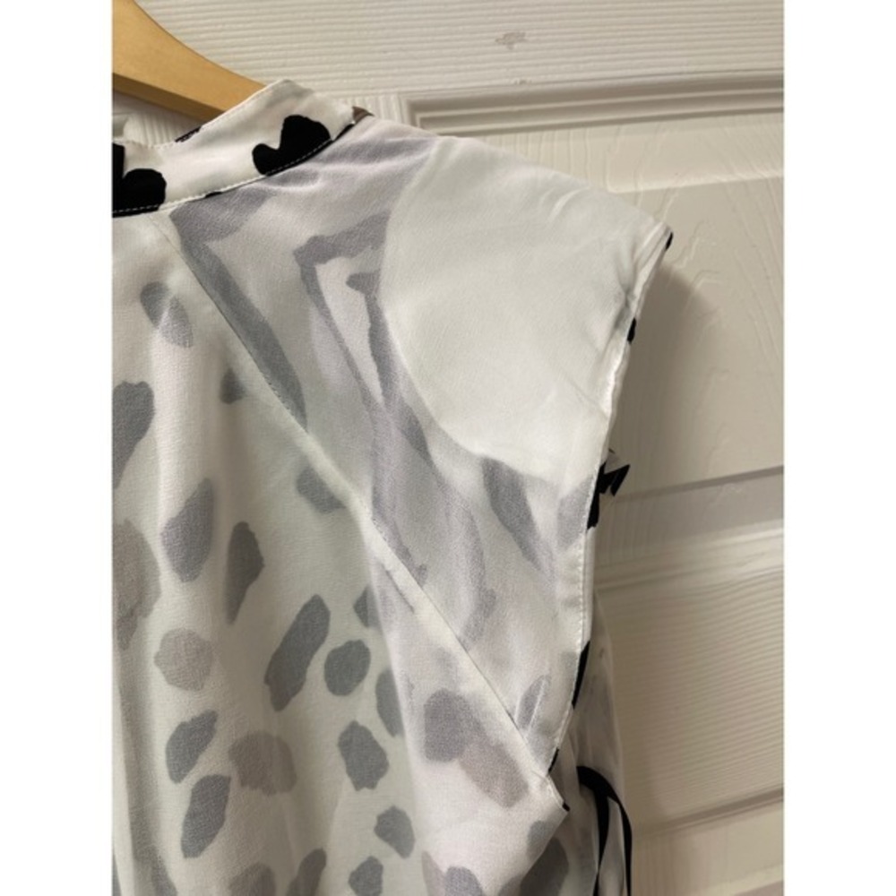 Bebe Ruffle Front Animal Print‎ Dress Size Small Zebra Leopard Mixed Print - Picture 17 of 17